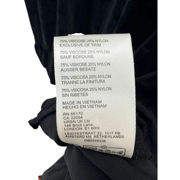 Free People Sweet Echoes Black Floral Velvet Burnout Dress Womens Large Boho - Picture 7 of 9